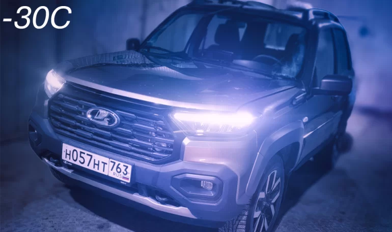 Lada Niva Travel с новым двигателем 1.8л протестировали в мороз -30°C