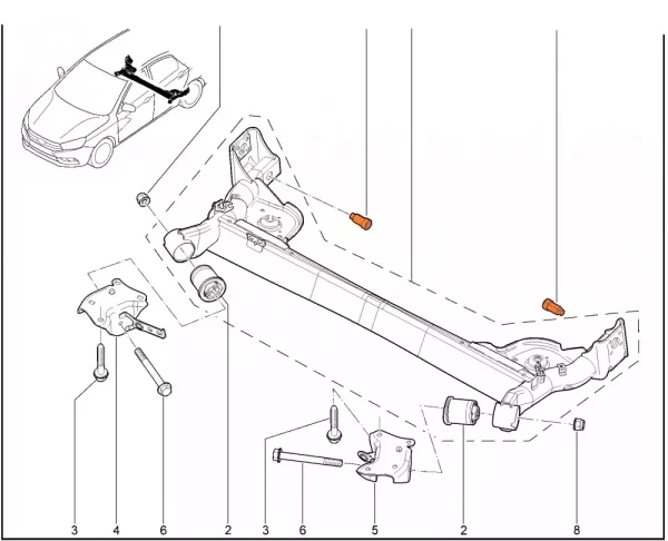 Втулка крепления заднего амортизатора для Lada Vesta