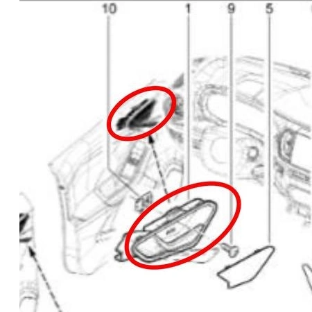 Ручка внутренняя HS (хром) для Lada Iskra