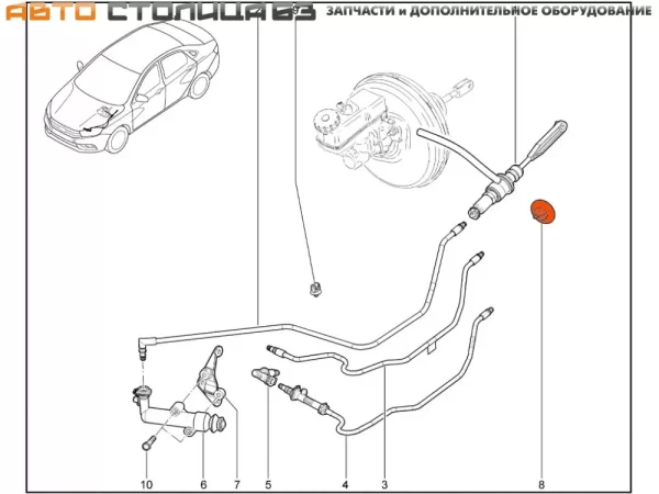 Заглушка гидравлического привода сцепления для Lada Vesta