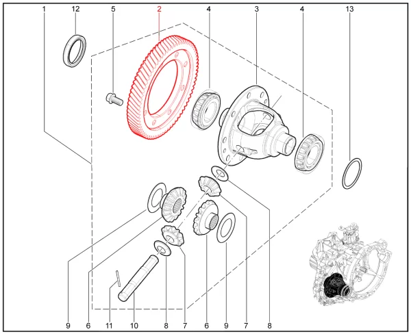 Шестерня ведомая главной передачи МКП6 для Lada Vesta, Iskra