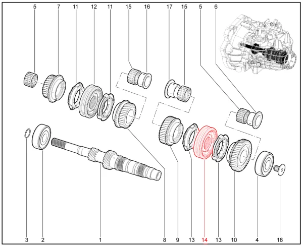 Синхронизатор 5-6 передачи МКП6 в сборе для Lada Vesta, Iskra