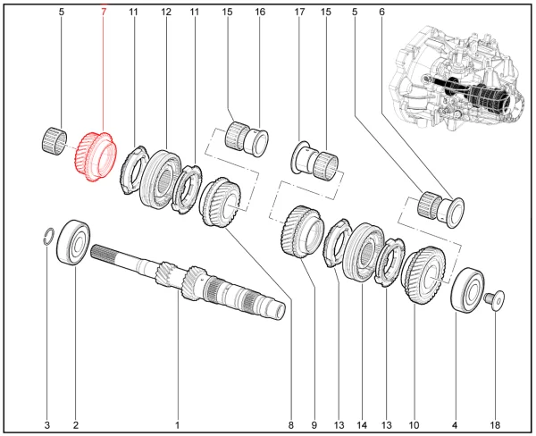 Шестерня 3 передачи МКП6 для Lada Vesta, Iskra