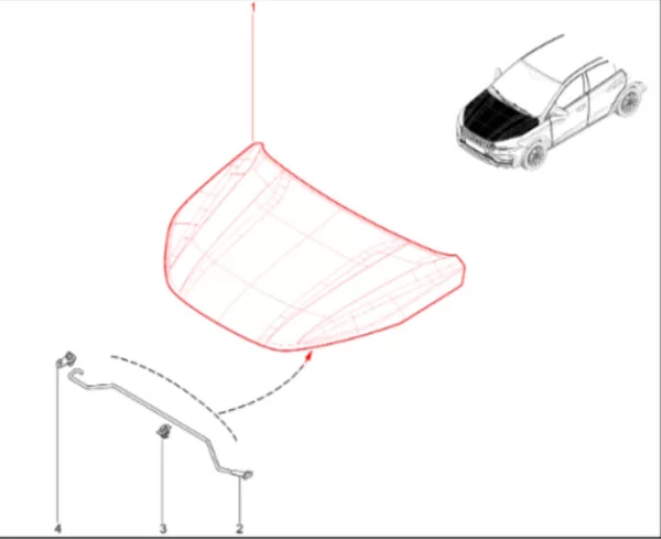 Капот в сборе для Lada Iskra
