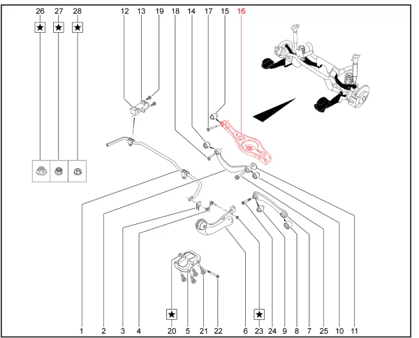 Рычаг задний нижний рычаг в сборе для XCITE X-Cross 7, Chery Tiggo 7 Pro, XCITE X-Cross 8, Chery Tiggo 8 Pro