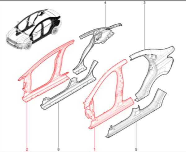 Панель боковины наружная передняя для Lada Iskra