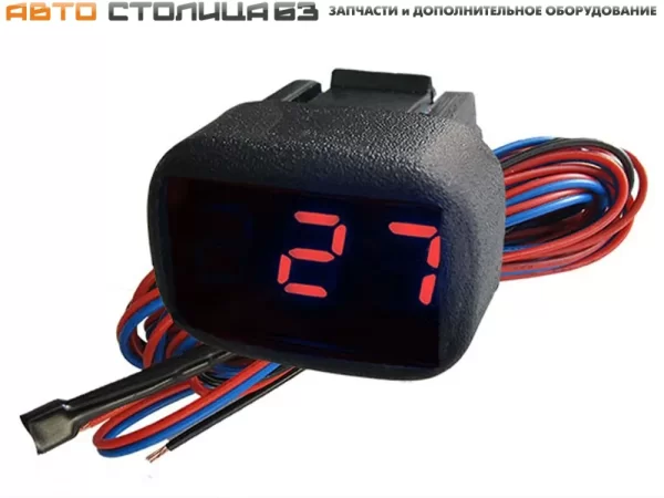Индикатор напряжения и температуры ИНТ-12 красный АПЭЛ для Lada Niva 4x4, Travel, Chevrolet, Kalina