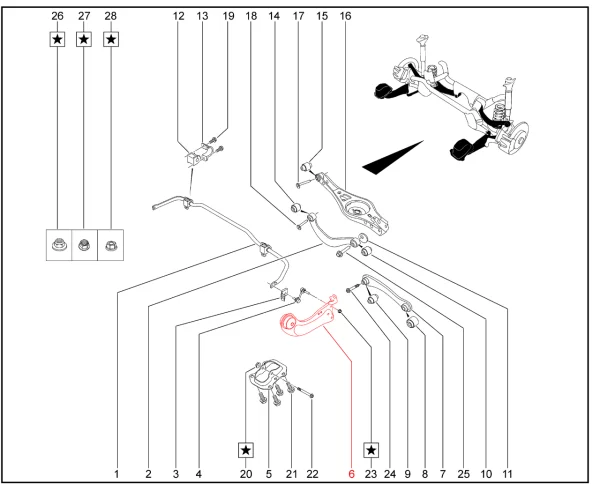 Рычаг задний продольный для XCITE X-Cross 7, Chery Tiggo 7 Pro, XCITE X-Cross 8, Chery Tiggo 8 Pro
