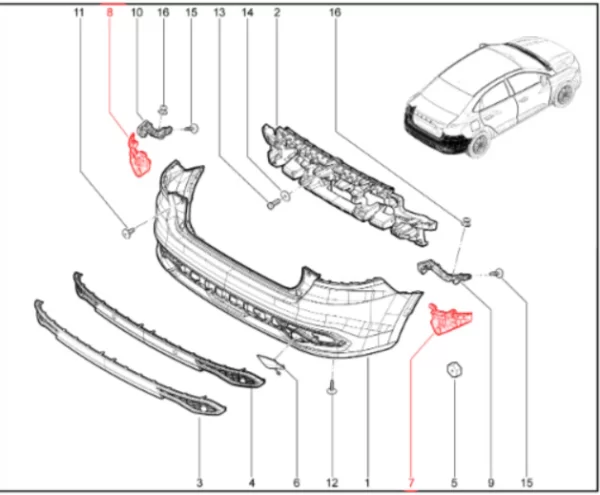 Кронштейн поддержки заднего фонаря для Lada Iskra