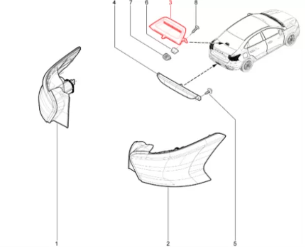 Сигнал торможения дополнительный для Lada Iskra седан
