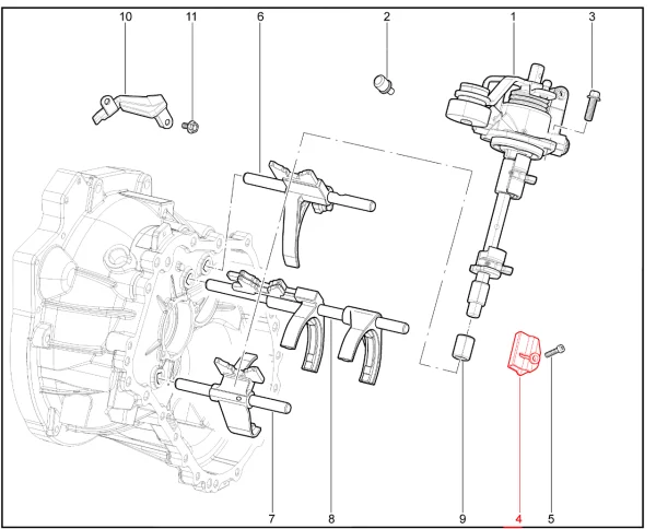 Датчик положения нейтрали МКП6 для Lada Vesta, Iskra