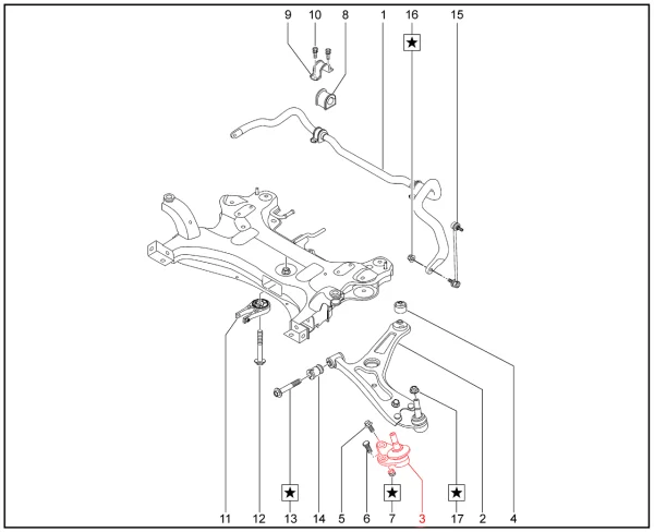 Опора шаровая для XCITE X-Cross 7, Chery Tiggo 7 Pro