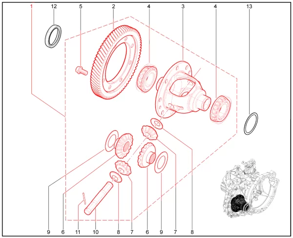 Дифференциал в сборе МКП6 для Lada Vesta, Iskra