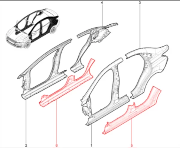 Панель боковины наружая нижняя для Lada Iskra