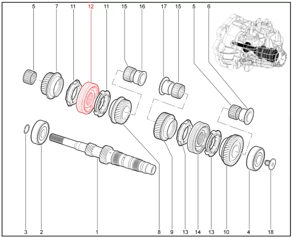 Синхронизатор 3-4 передачи МКП6 для Lada Vesta, Iskra