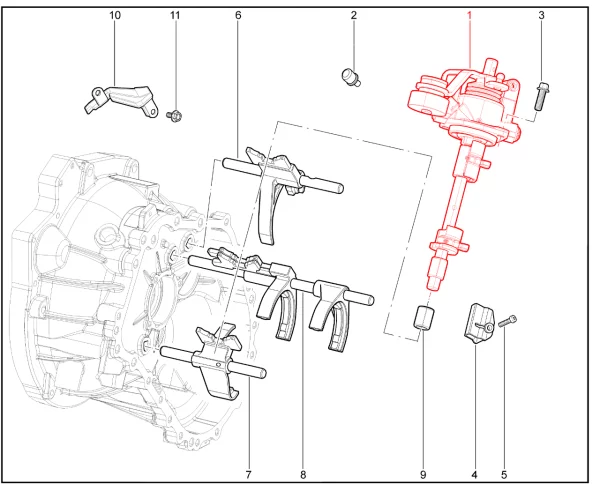 Механизм выбора передач МКП6 для Lada Vesta, Iskra
