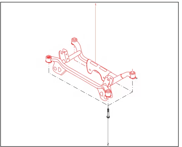 Подрамник задней подвески в сборе для XCITE X-Cross 8, Chery Tiggo 8 Pro