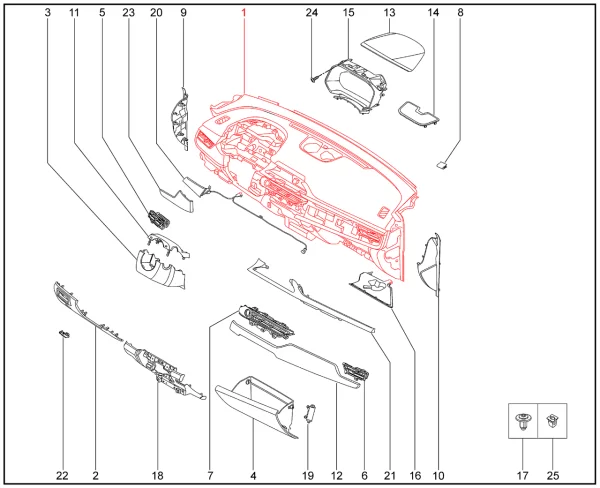 Панель приборов (Prestige) для XCITE X-Cross 7, Chery Tiggo 7 Pro