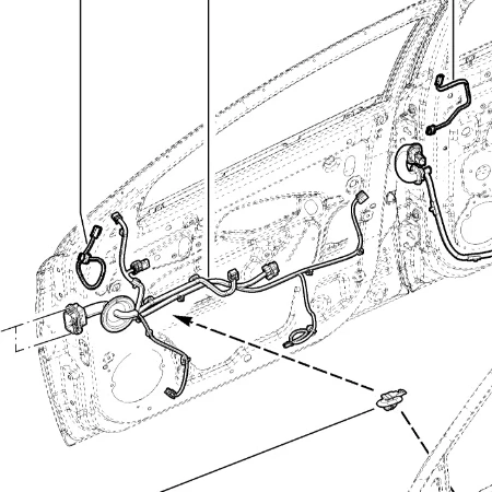 Жгут проводов пассажирской двери 8450160291 для Lada Iskra