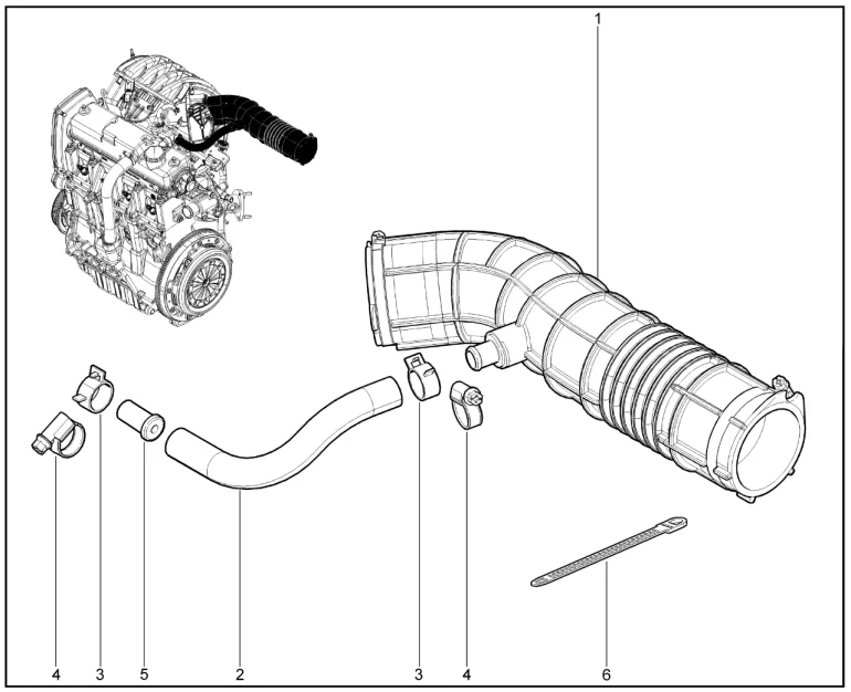 Шланг впускной трубы (P3M,P4M,P4P)
