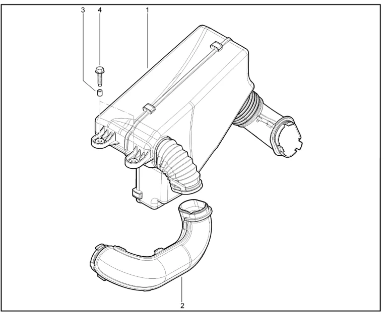 Воздухозаборник, резонатор фильтра воздушного (P4M,P4P)(до 28.08.2019)