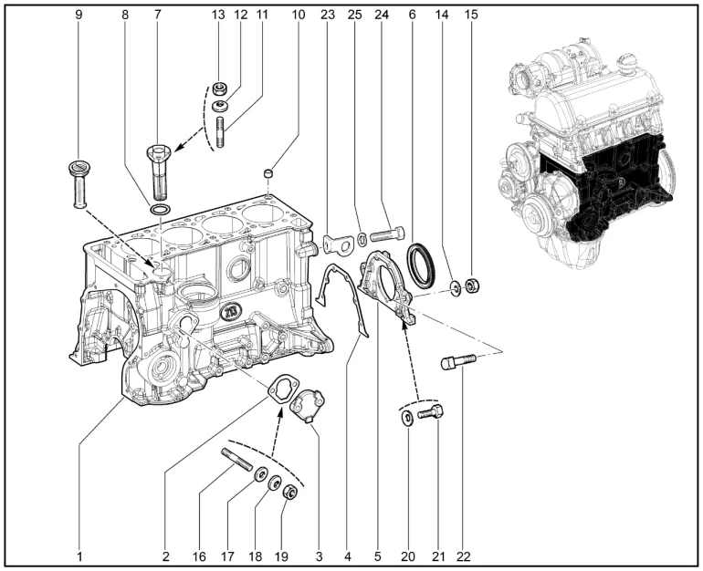 Блок цилиндров (P3N)