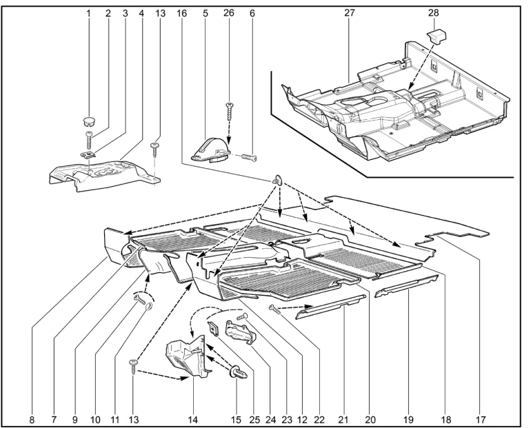 Ковер пола и багажника (21214)