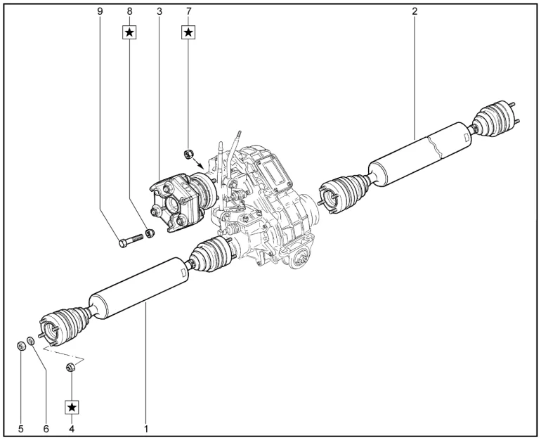 Привод коробки раздаточной и мостов (21214)