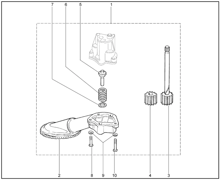 Насос маслянный (дв.1,7л. - P3N)(деталировка)