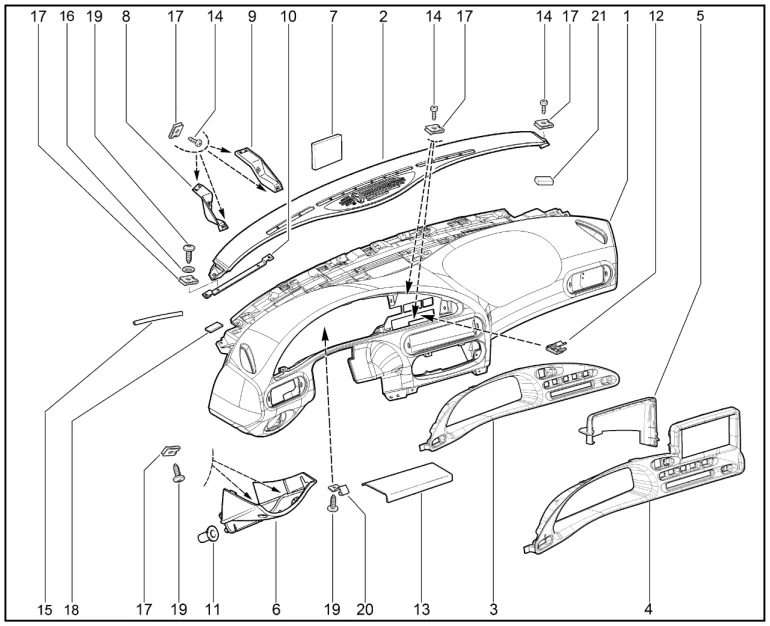 Панель приборов (без НПБ)