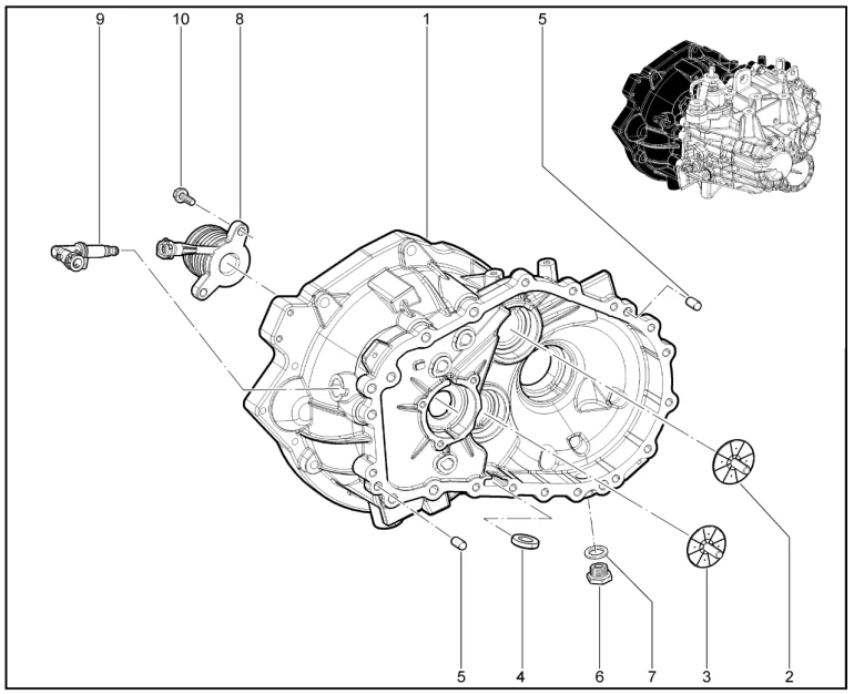 Картер сцепления (механич. 6 ст.)