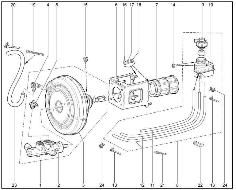 Усилитель тормозов вакуумный (с 30.04.2022)