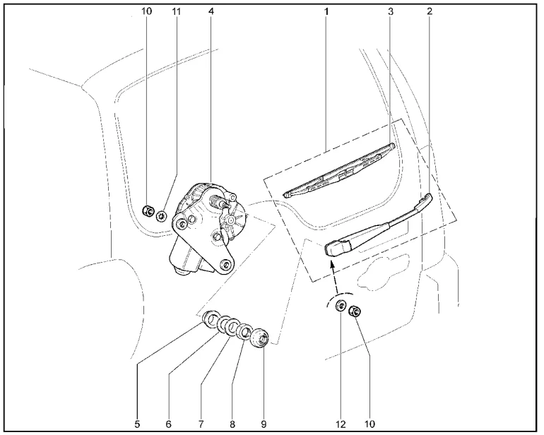 Стеклоочиститель задний