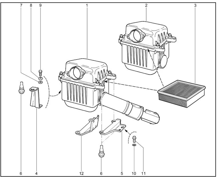 Фильтр воздушный в сборе (дв.1,7л. - P3N)