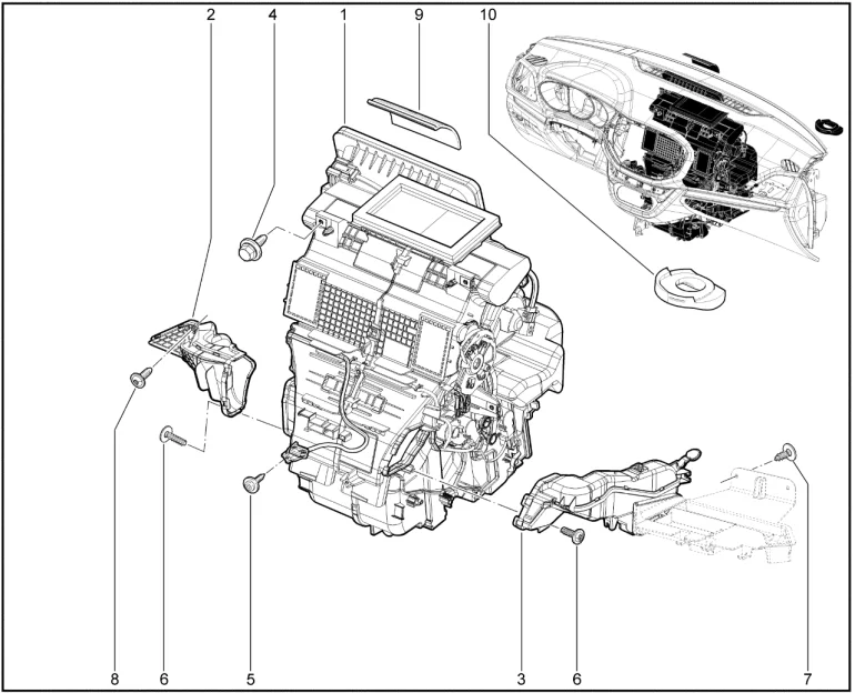 Отопитель в сборе (климат-контроль)