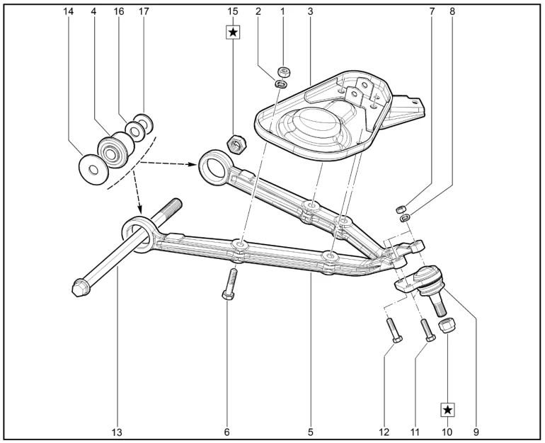 Рычаги передней подвески нижние
