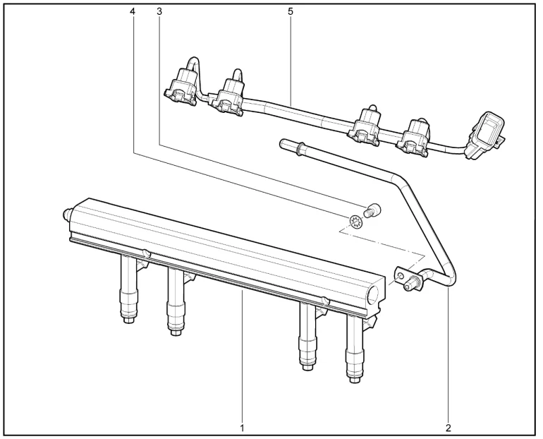 Рампа топливная (дв.1,7л. - P3N)(с 10.10.2022 до 03.11.2022)