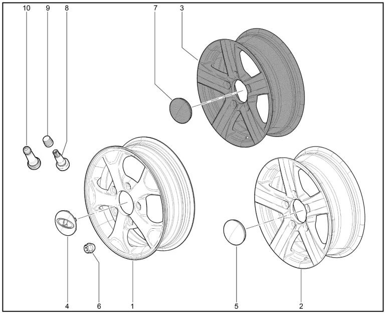 Диск колеса (литой)5JX16H2