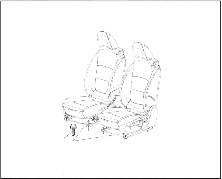 Крепление сидений первого ряда