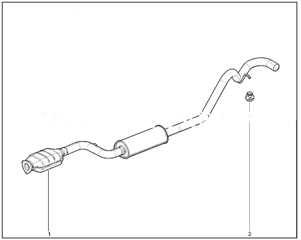 Глушитель дополнительный с нейтрализатором для Lada Niva Travel, Chevrolet