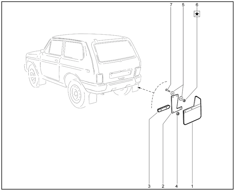 Фартук заднего колеса (BRONTO)