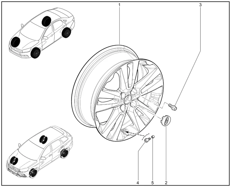 Диск колеса (литой) 17"