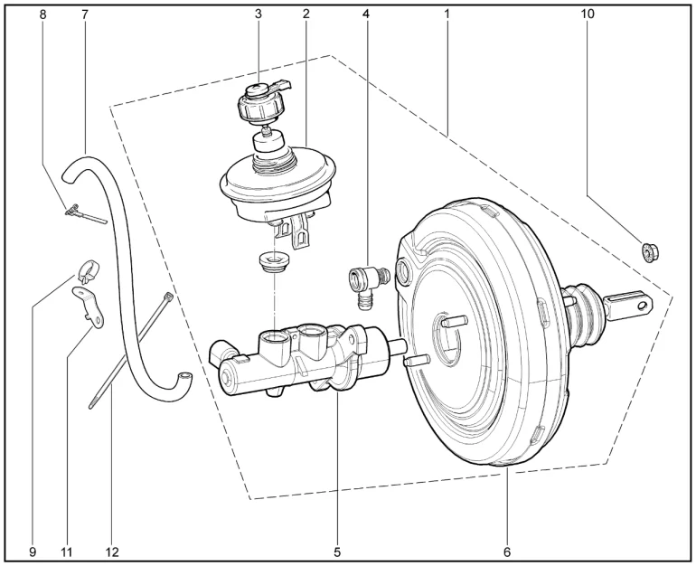 Усилитель тормозов вакуумный
