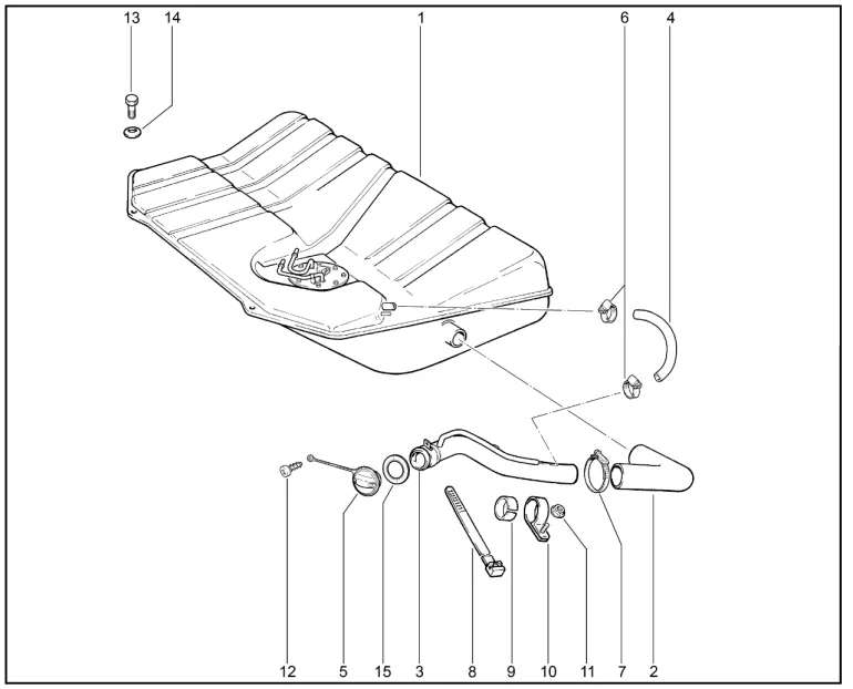 Бак топливный в сборе (2131)
