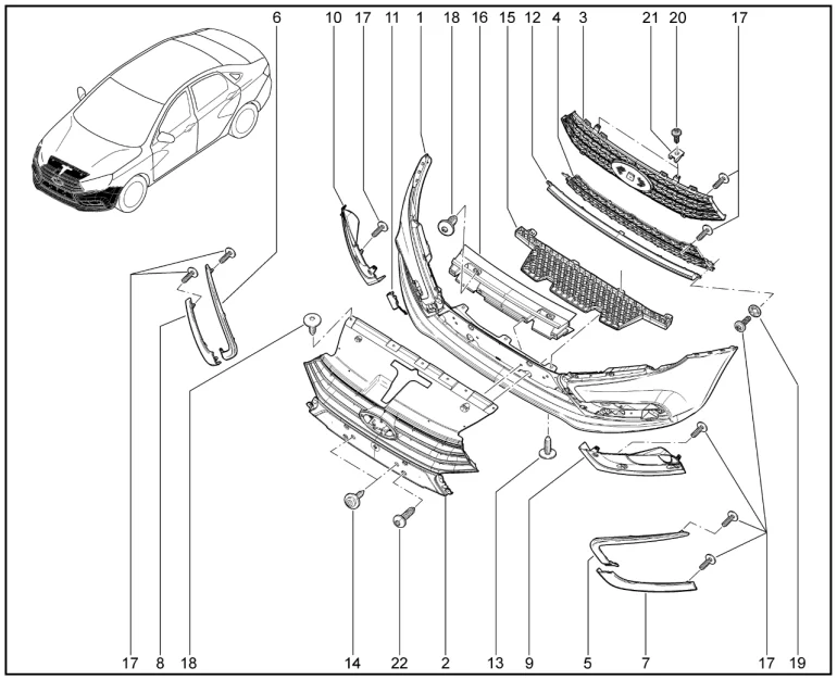 Бампер передний (Стандарт, Норма)