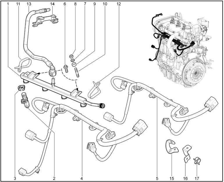 Рампа топливная (P4P-КПП мех.)