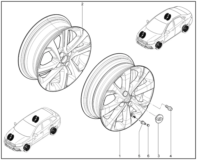 Диск колеса (литой) 16" (FL)