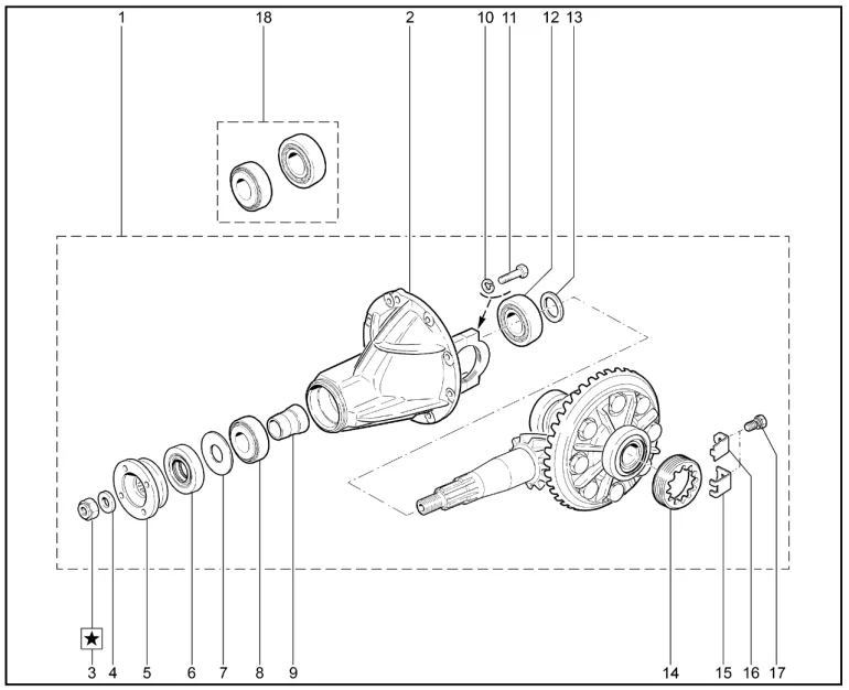 Редуктор заднего моста (деталировка)