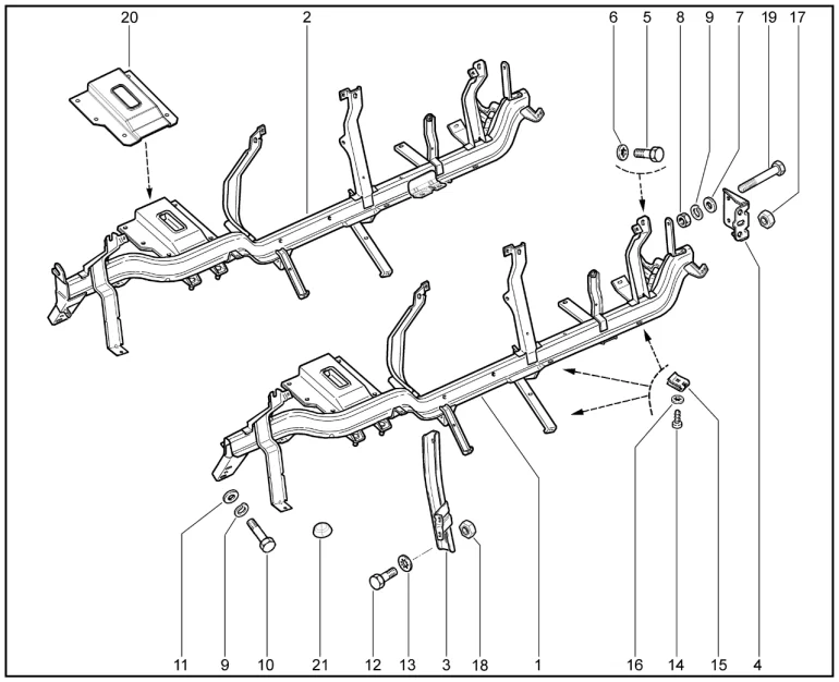 Поперечина панели приборов