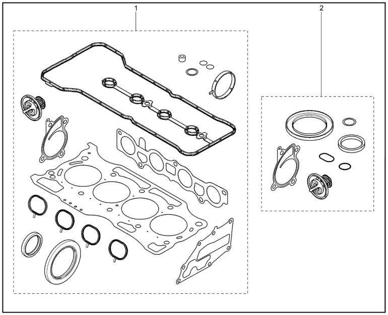 Комплект прокладок головки блока цилиндров (H4M)